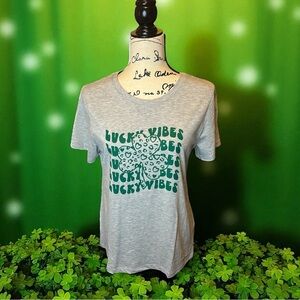 Lucky Vibes Graphic Tee | Handmade | Customizable Size & Color | Boutique Tee